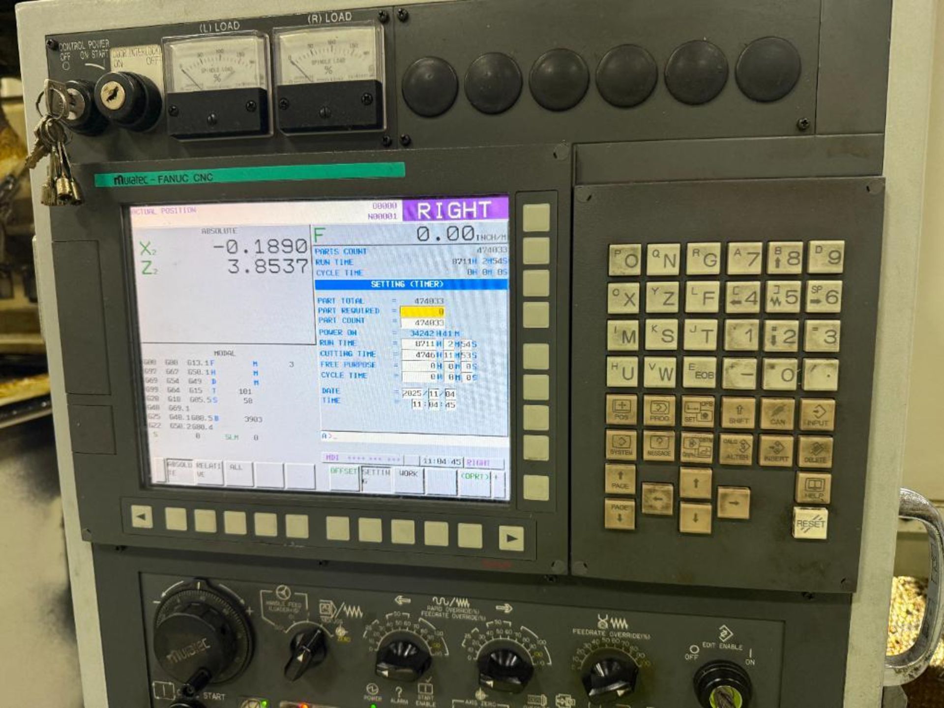 2020 Muratec MW120II Twin Spindle CNC Lathe, S/N 20KX239990001 - Image 19 of 23