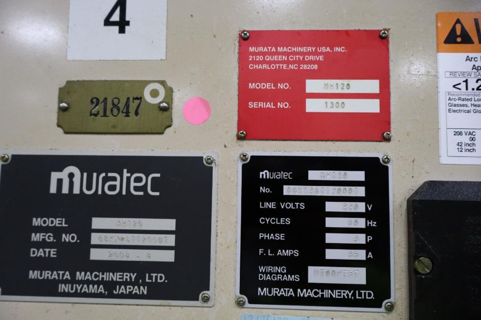 Murata Muratec MW120 Twin Spindle CNC Lathe, S/N 1300 DOM 04/08 - Image 6 of 7