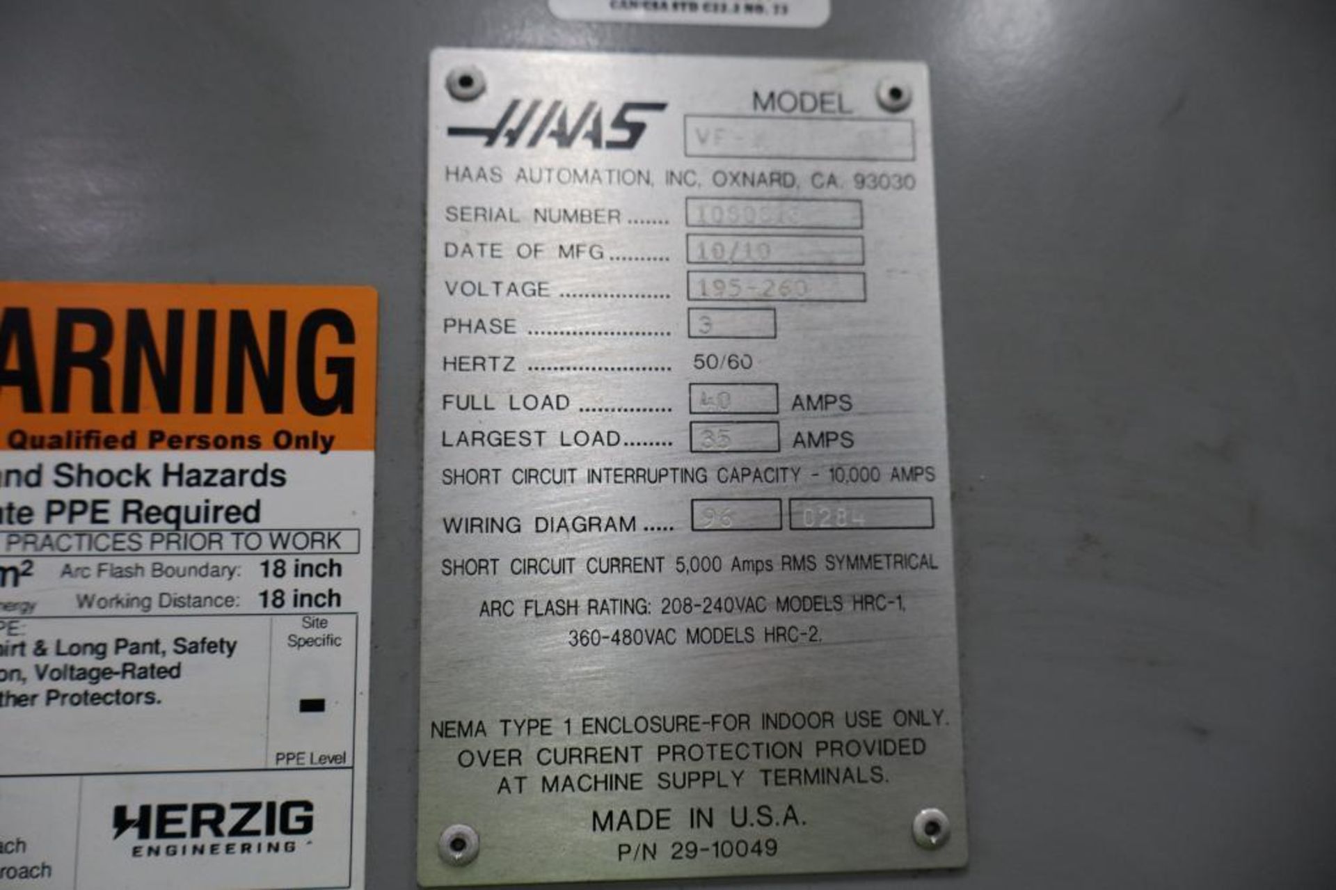 Hass VF1 CNC Vertical Machining Center S/N1080813 DOM10/10 - Image 5 of 5