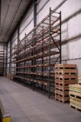 (5) Pallet Racking Sections, 18' Uprights, 8' Beams, Teardrop Style, (7) Beams Per Section, 37