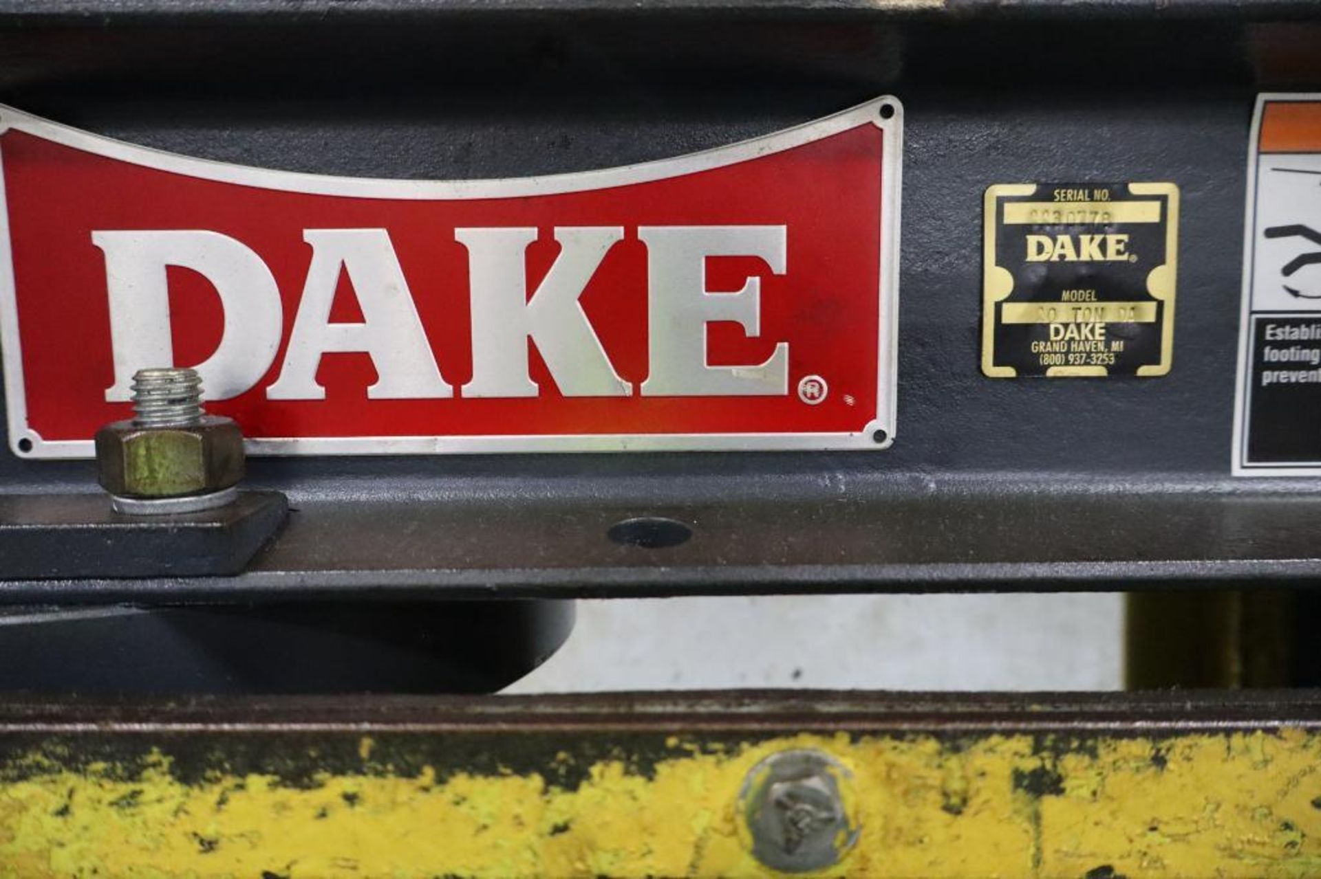 Dake 30DA Electric Control 30-Ton Hydraulic Press, 120V - Image 3 of 3