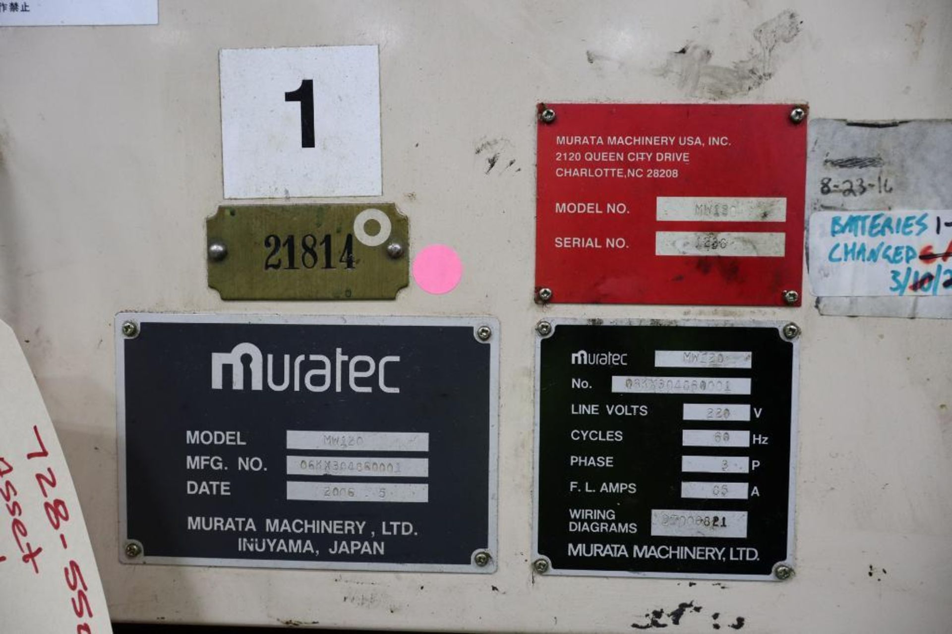 2006 Muratec MW120 Twin Spindle CNC Lathe, S/N 1236 - Image 6 of 8