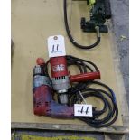 (2) Milwaukee 0234-1 Electric 1/2 Drills Magnum Hole shooters