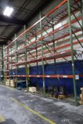 (5) Pallet Racking Sections, 18' Uprights, 8' Beams, Teardrop Style, 42