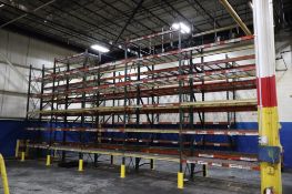 (5) Pallet Racking Sections, 18' Uprights, 8' Beams, Teardrop Style, 42