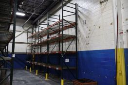 (4) Pallet Racking Sections, 18' Uprights, 8' Beams, Teardrop Style, 42
