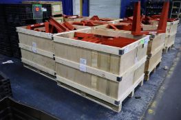 (2) Crates of Modern Equipment UR6 3000 Lb. Capacity Bar Stock Stands