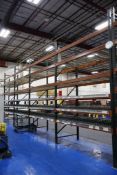 (5) Pallet Racking Sections, 12' Uprights, 8' Beams, Teardrop Style, 12