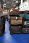 (10) Stackable Metal Bins