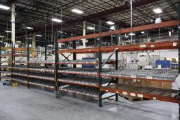 (5) Pallet Racking Sections, 8' Uprights, 8' Beams, Teardrop Style, 12