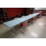 Cafeteria Furniture to Include (16) 30" x 30" Tables, (12) Lunch Tables with Benches, (20) Stackable