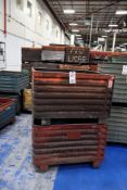 (10) Stackable Metal Bins