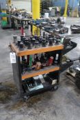 Huot Toolscoot 48-Station Cat 40 Tool Cart with (43) Assorted Cat 40 Tool Holders