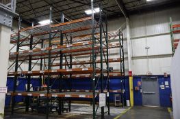(3) Pallet Racking Sections, 18' Uprights, 8' Beams, Teardrop Style, 42