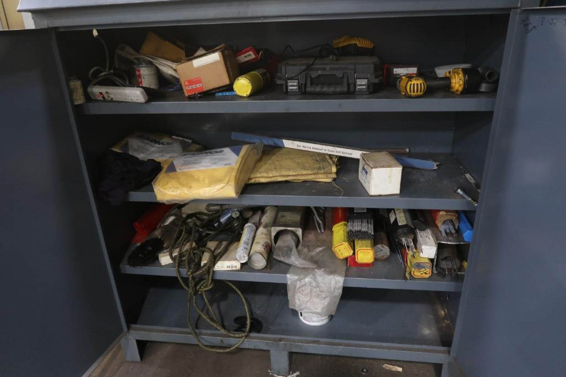 Stronghold 2-Door Cabinet, 60" x 24" x 62", with Contents of Welding Supplies - Image 3 of 6
