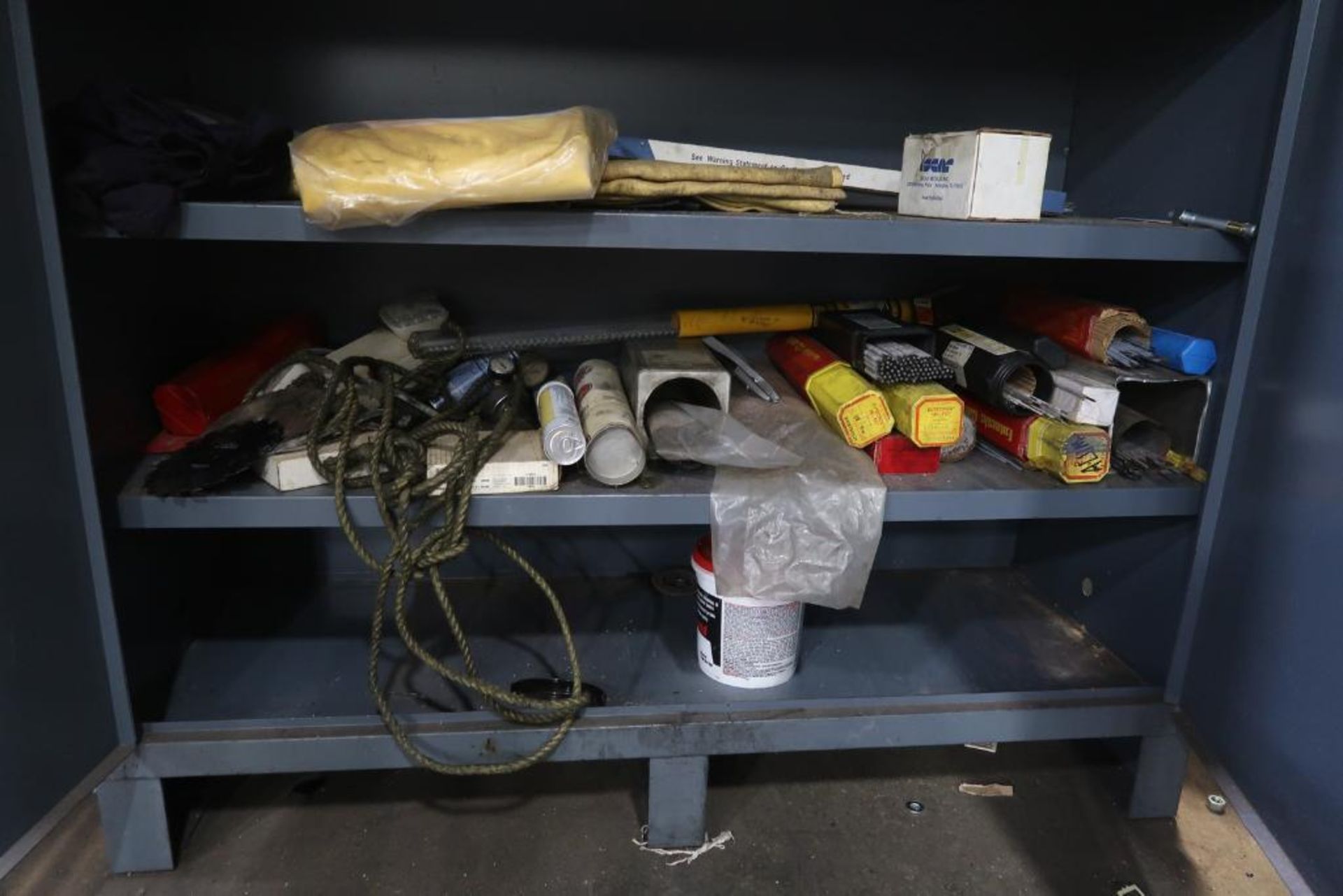 Stronghold 2-Door Cabinet, 60" x 24" x 62", with Contents of Welding Supplies - Image 4 of 6