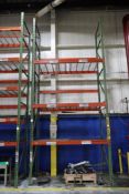 (1) Pallet Racking Sections, 18' Uprights, 8' Beams, Teardrop Style, 42