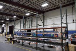 (3) Pallet Racking Sections, 12' Uprights, 8' Beams, Teardrop Style, 12
