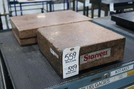 (2) Starrett Crystal Pink Granite Surface Plates