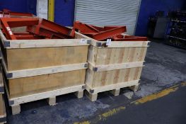 (2) Crates of Modern Equipment UR6 3000 Lb. Capacity Bar Stock Stands