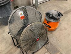 (2) Floor Fans and Vacuum Parts