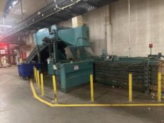 MAREN MODEL 72-S-0E-75 40HP HORIZONTAL AUTO-TIE BALER W/ MAREN MODEL 60 SHREDDER & CONVEYOR