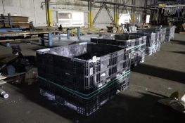 (5) Plastic Bins with Machine Repair Parts