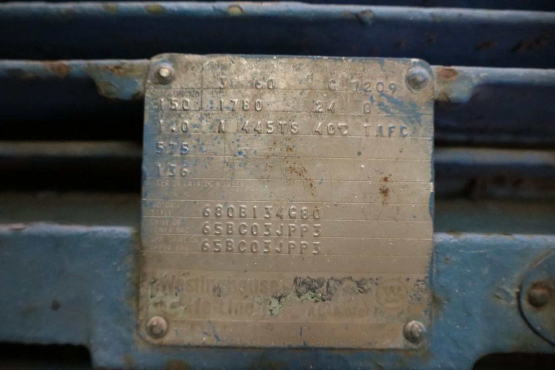 Westinghouse 150-HP 575V Electric Motor, 445TS Frame, 1780 RPM - Image 2 of 2
