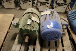 Lot of (2) Electric Motors On Pallet, 50-HP with 30-HP