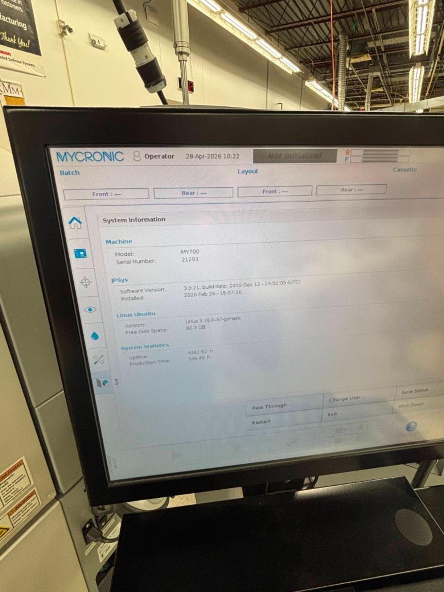 MYCRONIC MY700 Jet Printer Model Jet 30, Ser#21293, Year 2019, 200.220.240/3/60 - Image 2 of 11