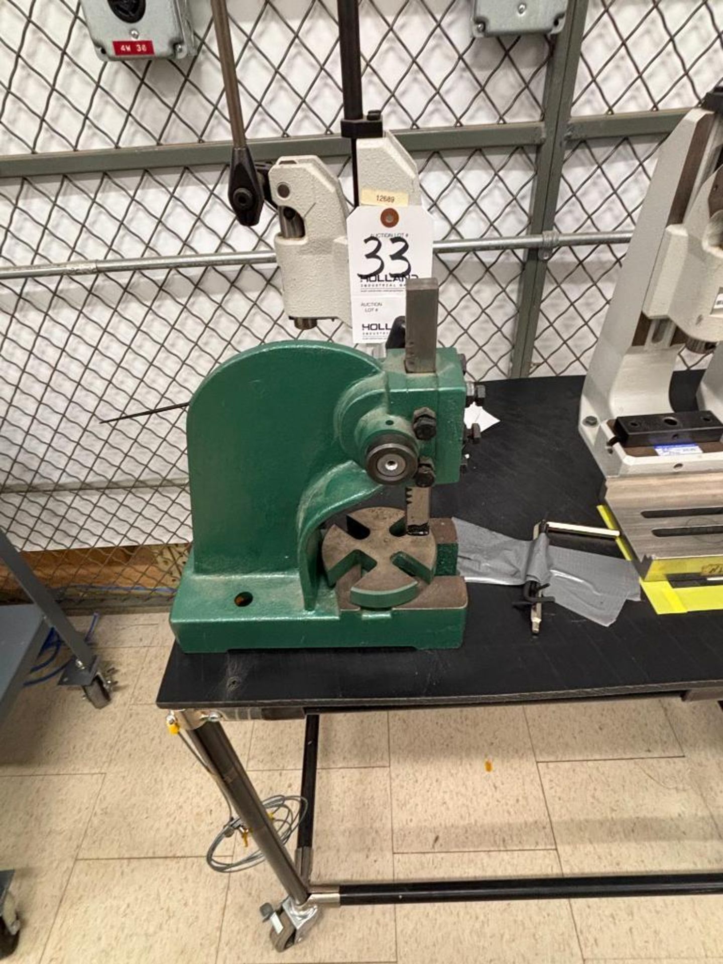 (4) Small Presses, 18" x 34" Rolling Cart - Image 3 of 5