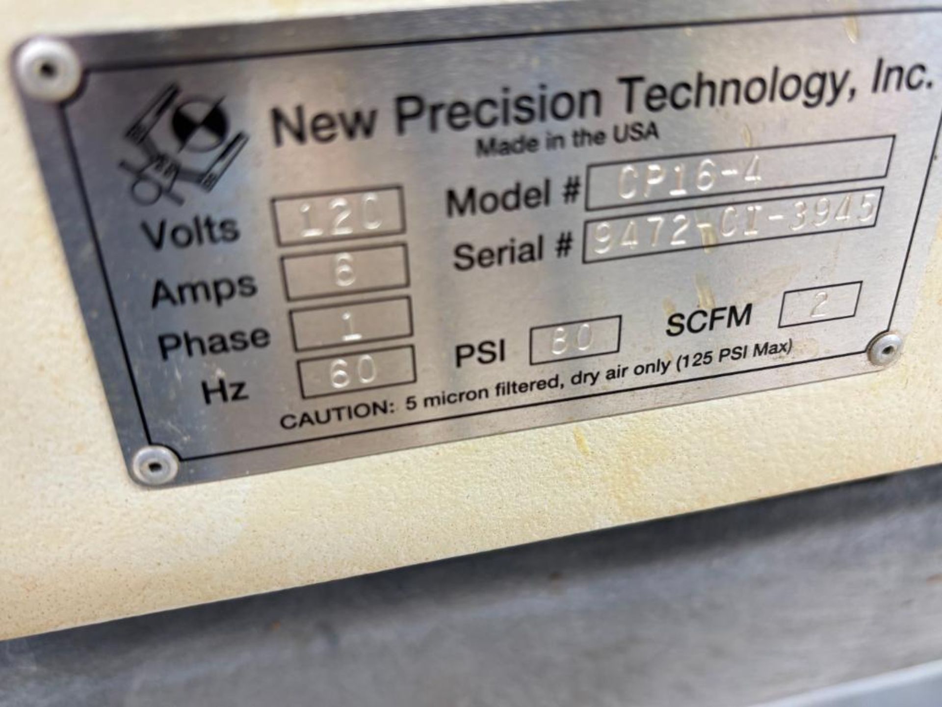 New Precision Technology X-Y Spray Model CP-16-4, 120/1/60, 24"x31" Table, 16'11" Fixture - Image 2 of 5