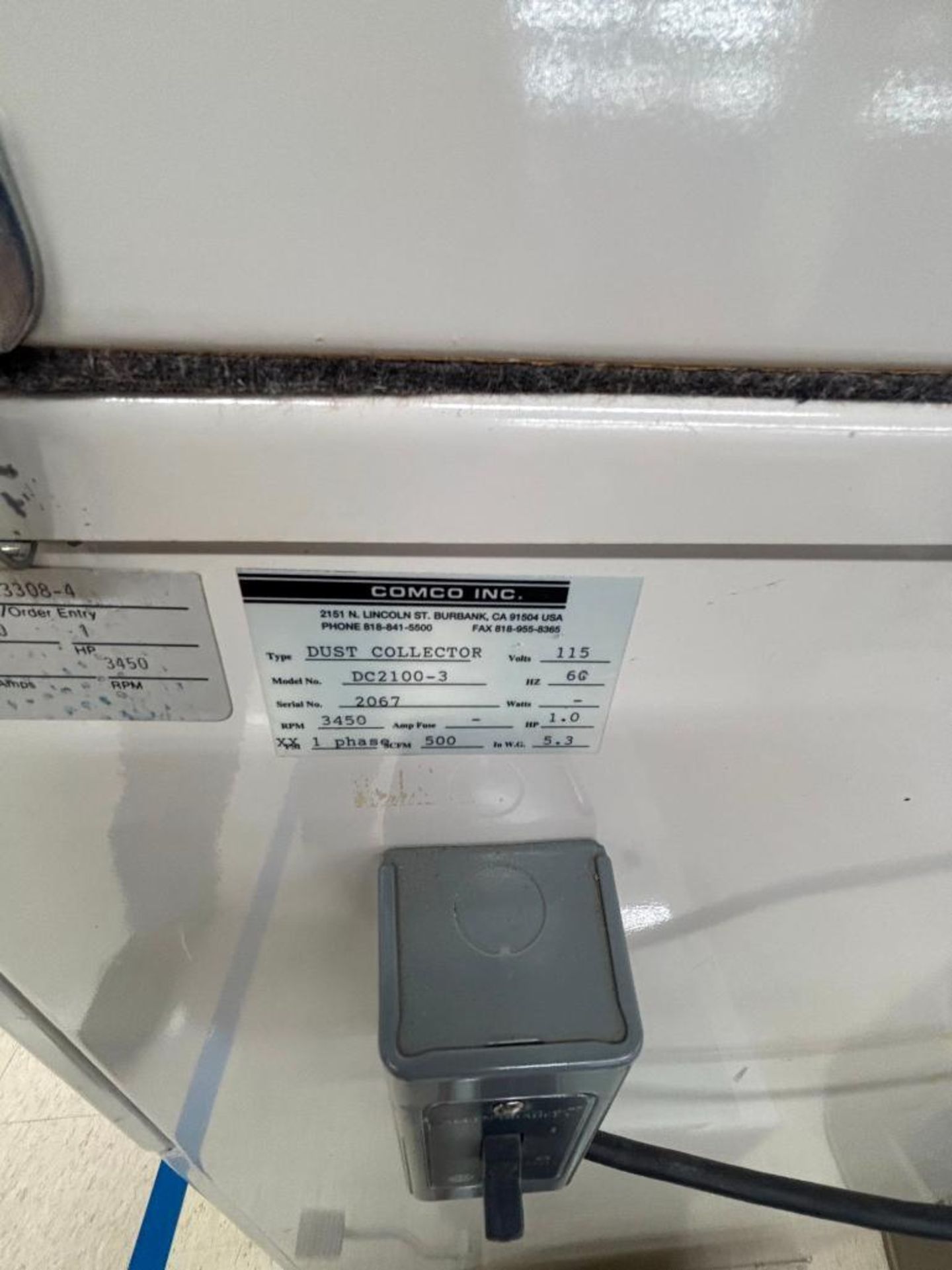 Comco Sand Blast Box with Reclaim Unit, Model WS 2200-3, 115 - Image 5 of 8