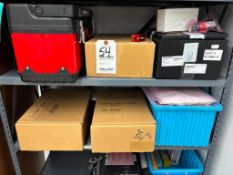 Assorted Parts for MY-100 Units and Conveyor Parts on 2 Shelves
