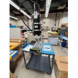 Schmidt Pneumatic Press Model 40009604, 7,000# Capacity, 3" Stroke, Year 2020, with rolling Cart