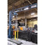 Gorbel Floor Standing Jib Crane with 500 LB Capacity Gorbel Pneumatic Hoist
