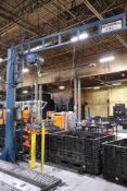 Gorbel Floor Standing Jib Crane with 500 LB Capacity Gorbel Pneumatic Hoist