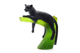 A DAUM PATE DE VERRE PANTHER IN TREE