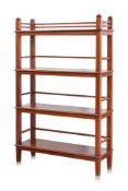 AN INDIAN TEAK BOOKCASE