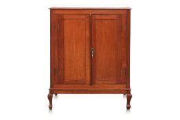 AN ANGLO INDIAN TEAK SIDE CABINET