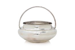 A STERLING SILVER SWING HANDLED BASKET