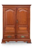 AN ANGLO INDIAN TEAK CABINET