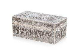 A CHINESE EXPORT SILVER TABLE BOX