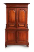 AN ANGLO INDIAN TEAK CABINET