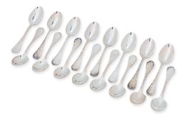 A SET OF 16 CHRISTOFLE SILVER PLATED 'JARDIN D'EDEN' DEMITASSE SPOONS