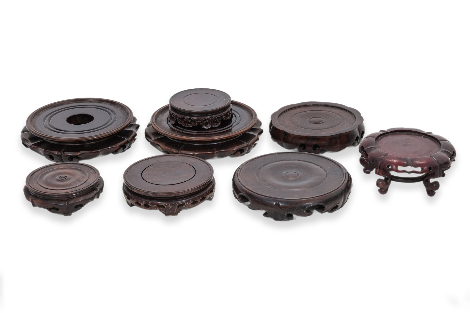 A GROUP OF HARDWOOD STANDS - Image 2 of 3