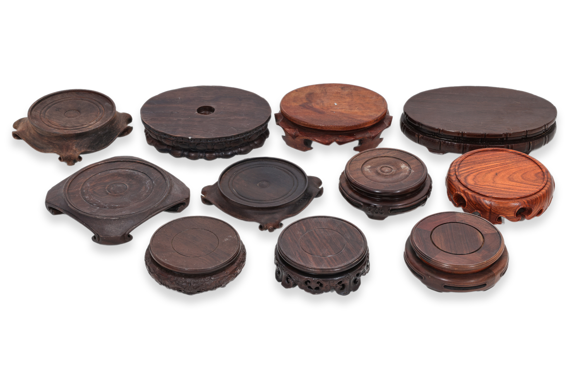 A GROUP OF HARDWOOD STANDS - Image 3 of 3