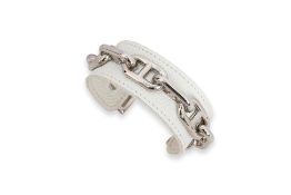 HERMES - A CHAINE D'ANCRE LEATHER CUFF