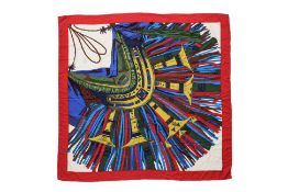 HERMÈS - A CASHMERE AND SILK SCARF