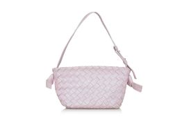 BOTTEGA VENETA - A PALE PINK MINI TIE SHOULDER BAG
